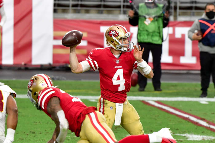 Quarterback Nick Mullens signed with the Eagles on June 14, 2021